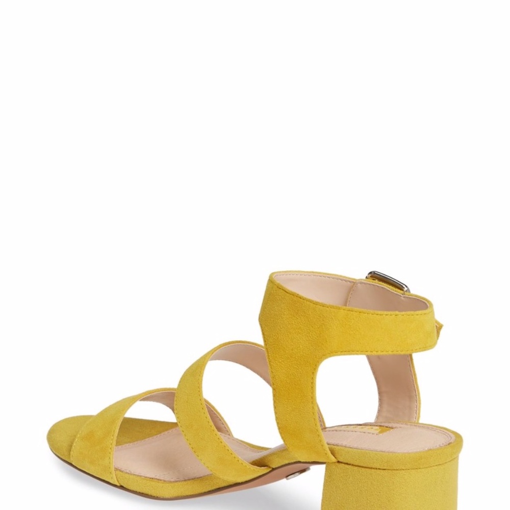 Yellow suede sandals